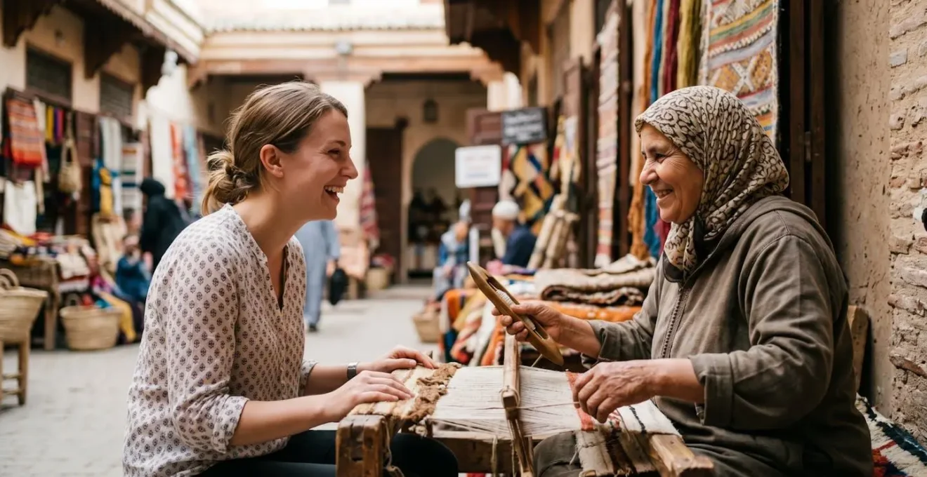 Respectful cultural interaction between traveler and local community member