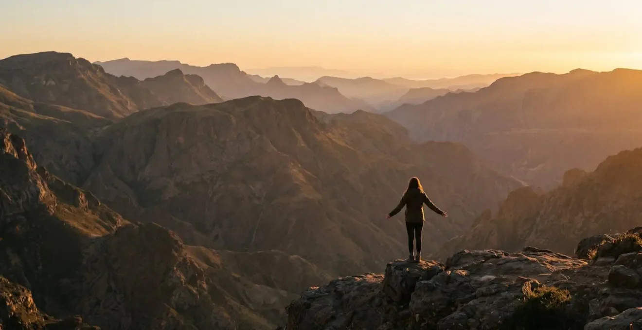 Traveler experiencing profound moment of wonder during exclusive journey